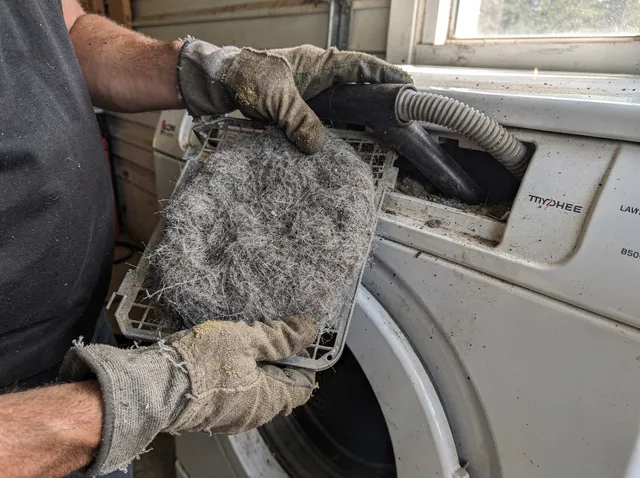Cleaning Dryer Lint Trap in Greenwich, CT