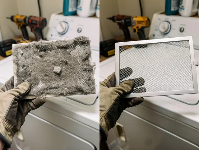 Professional lint trap cleaning by Greenwich Dryer Vent Cleaning in Greenwich