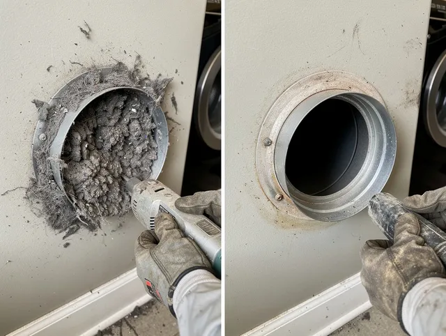 Professional clogged vent cleaning by Greenwich Dryer Vent Cleaning in Greenwich