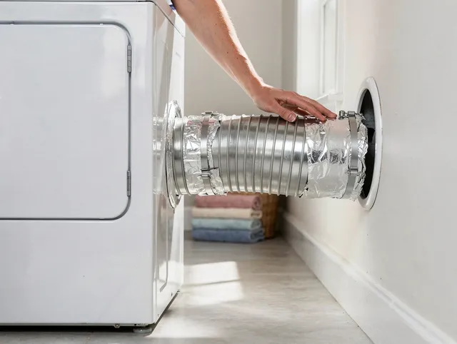 Professional dryer vent hose installation by Greenwich Dryer Vent Cleaning in Greenwich